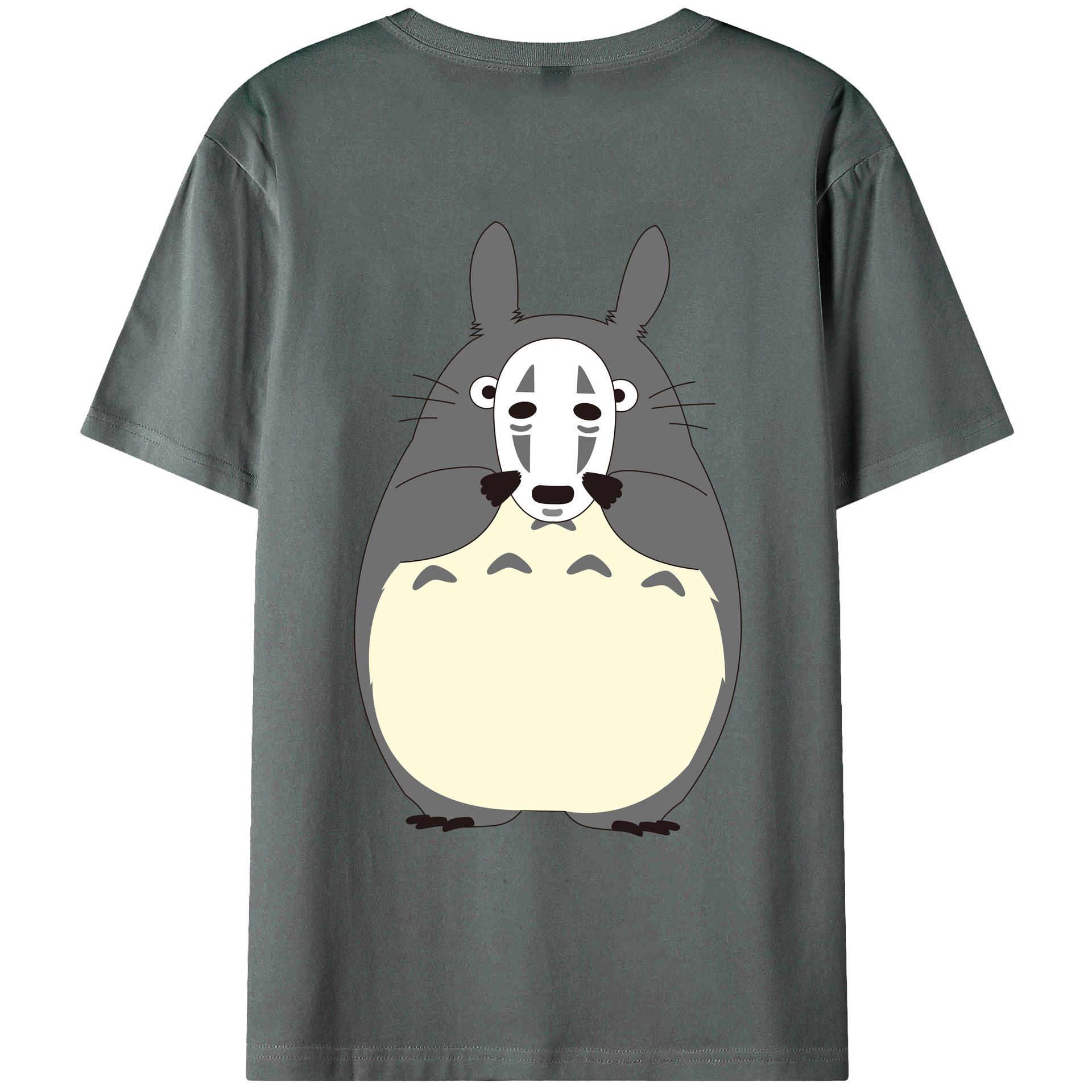（画像用） となりのトトロ 草壁メイ 草壁サツキ My Neighbor Totoro Satsuki Kusakabe Mei Kusakabe 綿100％ メンズ半袖Tシャツ（バックプリント） 通気性